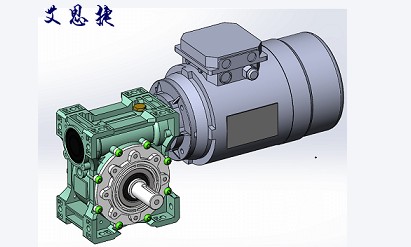 蝸輪減速機可以配剎車電機？看看這款SJMRV063+0.75kw剎車電機